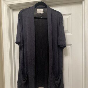 Lars Andersson Thin Knit Open Front Lightweight Short Sleeve Cardigan Size Large